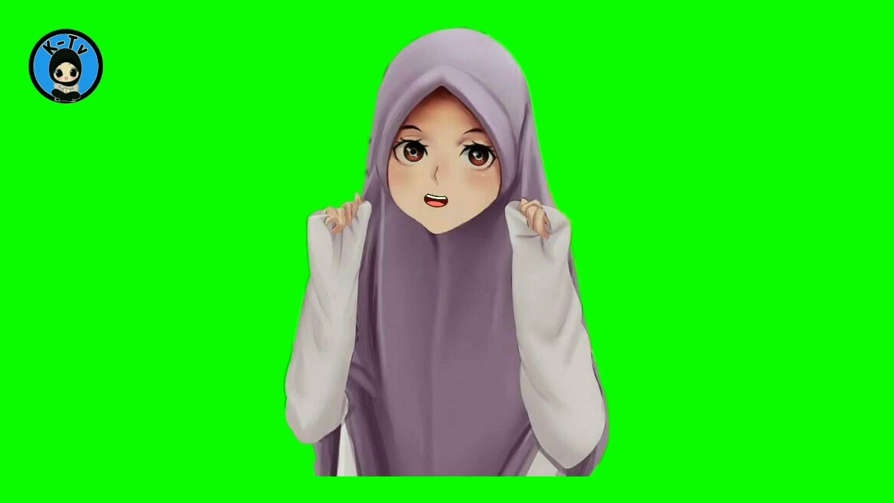 Green Screen Animasi Muslimah Berbicara Mulut Bergerak Youtube