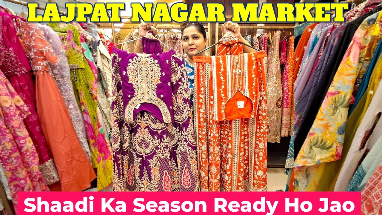 Party Wear Designer Suits Collection 🔥 | Lajpat Nagar Market Delhi | Latest Trending Designs 2025