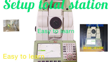 How to setup total station for setting out job, Leica total station TS 16. Watch this video…