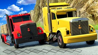 Racing CUSTOM Diesel Trucks with RANDOM PARTS in BeamNG Drive Mods! screenshot 4