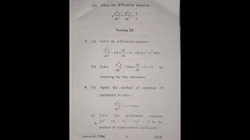 B.Sc 1st year (2nd Sem) ODE paper ,2023 CRSU University Jind #crsujind #exams #pyqs