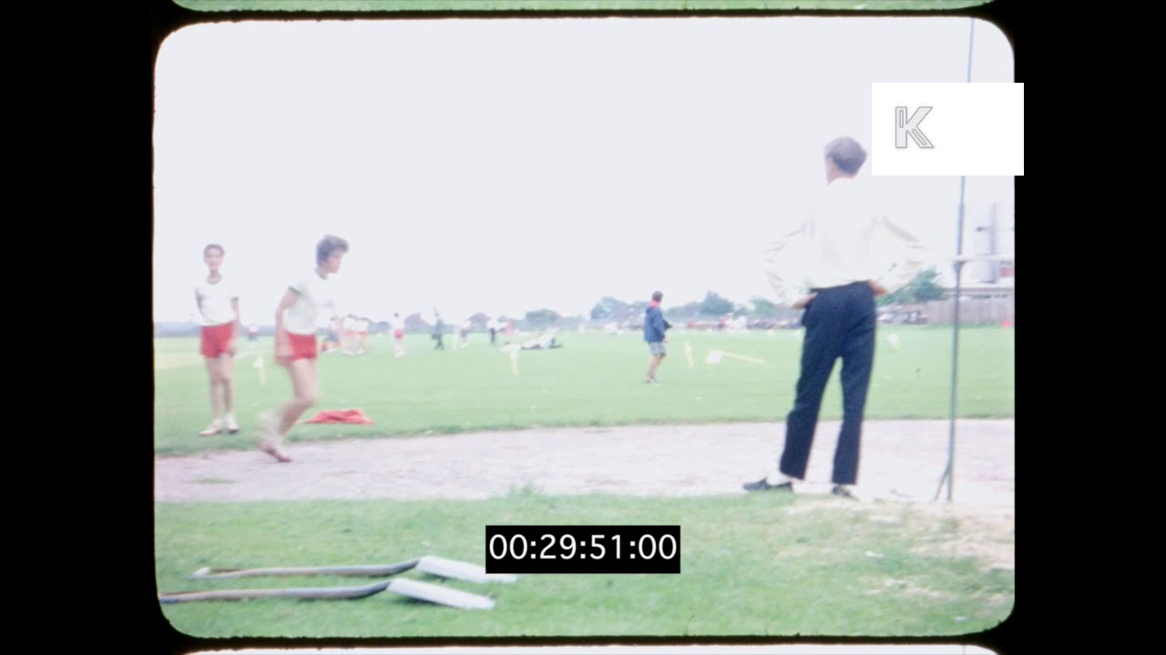 1960s UK School Sports Day, Home Movies, HD