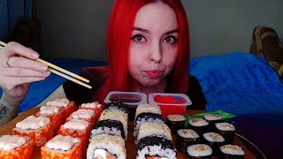 Роллы мукбанг/15 фактов обо мне/mukbang