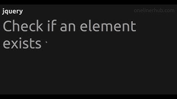 Check if an element exists