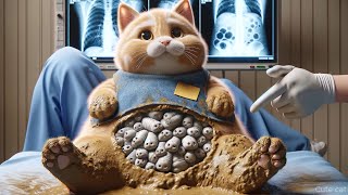 Cat's belly Contains Countless Insects - Shocking Footage!😿😻#cat #cute #ai by Cute Cat 16,053 views 3 weeks ago 49 seconds