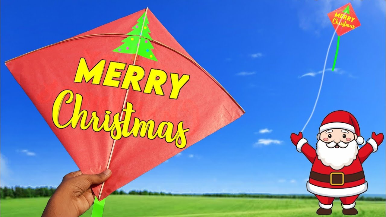 christmas special kite , how to make kite , christmas tree , christmas craft , patang kese banate he