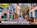 [4K] Manosque, France, Walk Video - (Day 1) - Walking On The Streets Of Manosque, Alpes-De-Haute