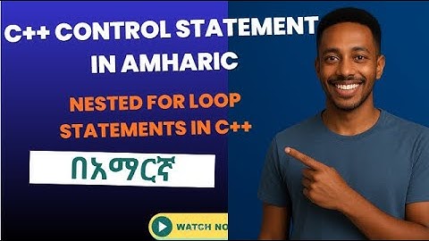 Lecture 23: pattern design using for loop in Amharic