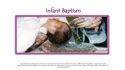 3rd Sunday of Advent – C - Gospel Illustration - Luke 3:10–18 – Infant Baptism