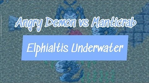 Angry Demon Fights Manticrab Underwater