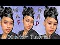 CARDI + MEG WAP HAIR TUTORIAL | 90’s PIN CURL UPDO 💕