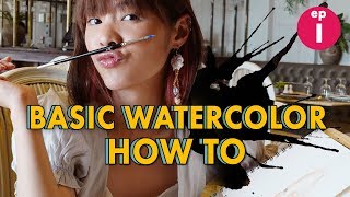 Art Class EP. 1 | How to use BASIC WATERCOLOR | Beginner tutorial เทคนิคเบื้องต้น screenshot 2