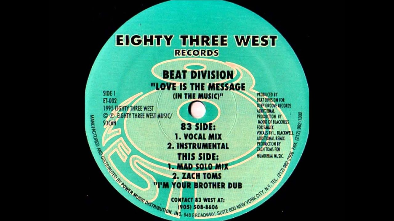 Beat Division - Love Is The Message (Zach Toms I'm Your Brother Dub ...