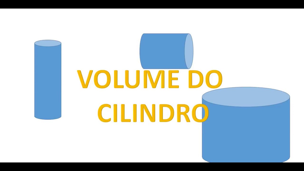 VOLUME DO CILINDRO YouTube