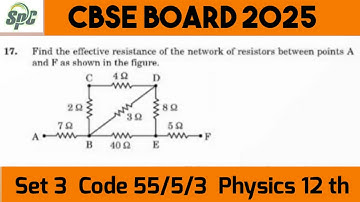 Q17 Find the effective resistance of the network of resistors between points A and F as shown figure