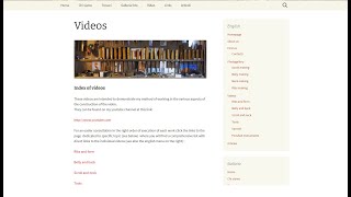 How to use the video index on my website
