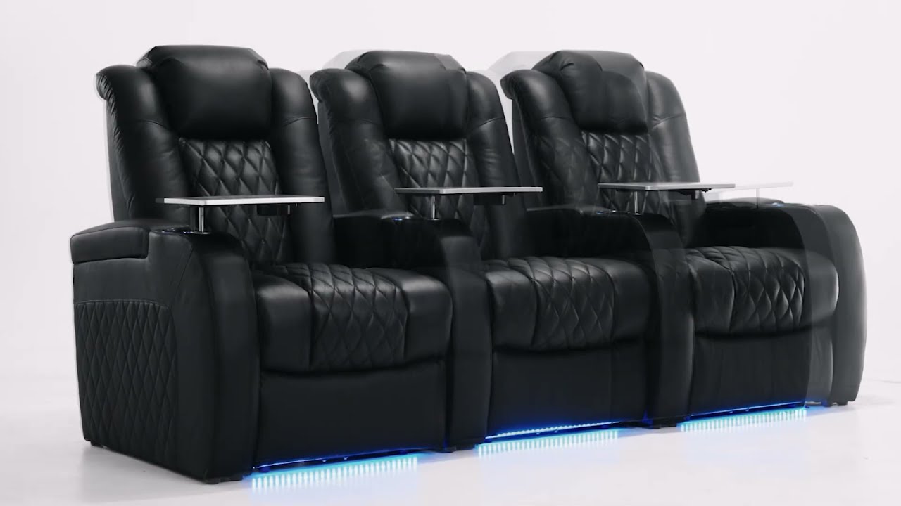 Weilianda Luxury Series Home Theater Seating Top Grain Leather Recliner Chair