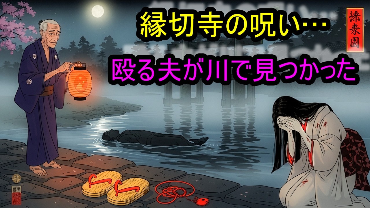 【実話】妻を殴り続けた男が川で発見された理由…老人の草履に隠された「縁切寺」の秘密 | 日本伝統物語 | 野談 | 伝説 | 昔話 | 説話 | 民話