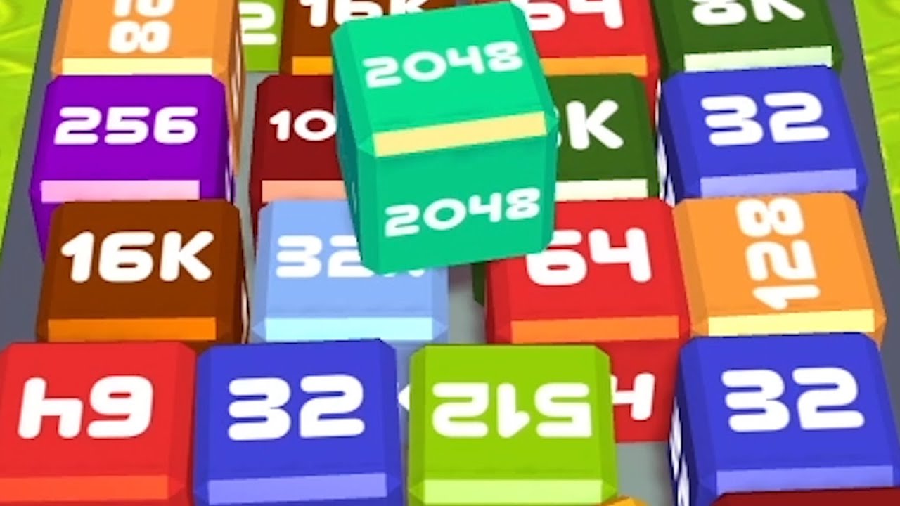 Merge Cube 2048 3D - ASMR Gameplay (Cubes Math, Level Up NumberBlocks ...