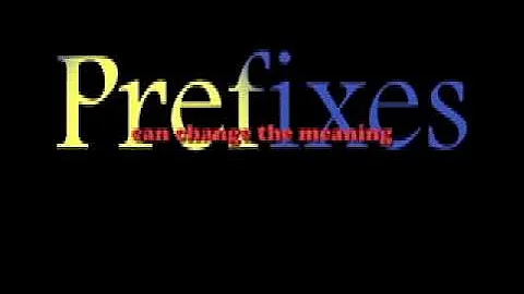 Prefixes: from Rich Maisel's "The Singing Encyclopedia"