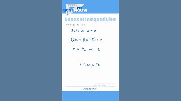 Most Common Edexcel Inequalities Exam Questions #gcsemaths #maths #inequalities #quadratics #edexcel
