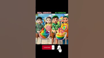 Squid Game AI Korean Snack Popping Candy ASMR:What do you thing of AI version? #shorts #squidgame