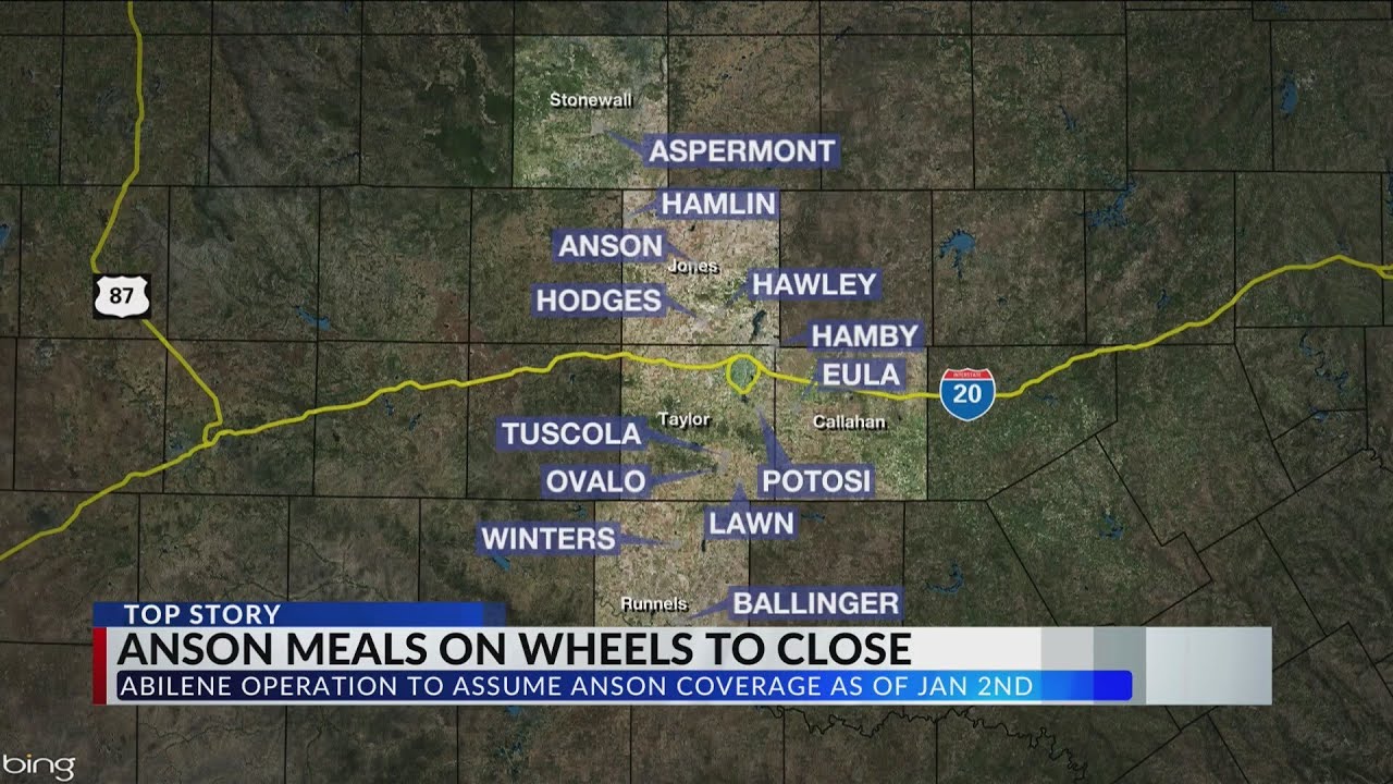Anson meals on wheels program closing abilene to take over area