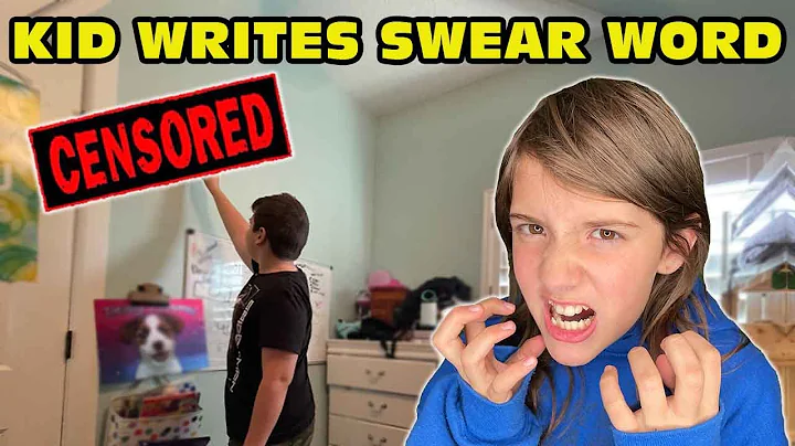 Kid Temper Tantrum Writes Swear Word On Sister's B...