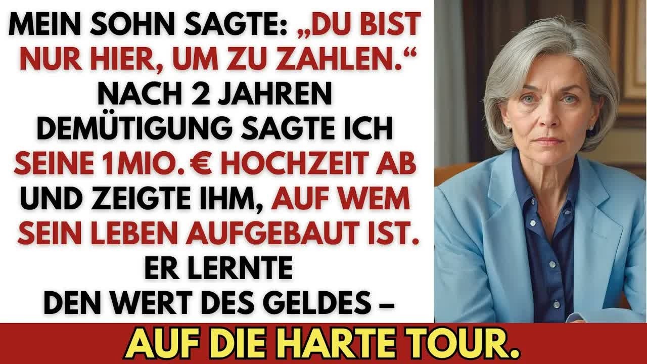 Mein Sohn demütigte mich 2 Jahre – also sagte ich seine Luxus Hochzeit ab und gab ihm eine Lekti
