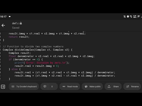 Complex Number Operations