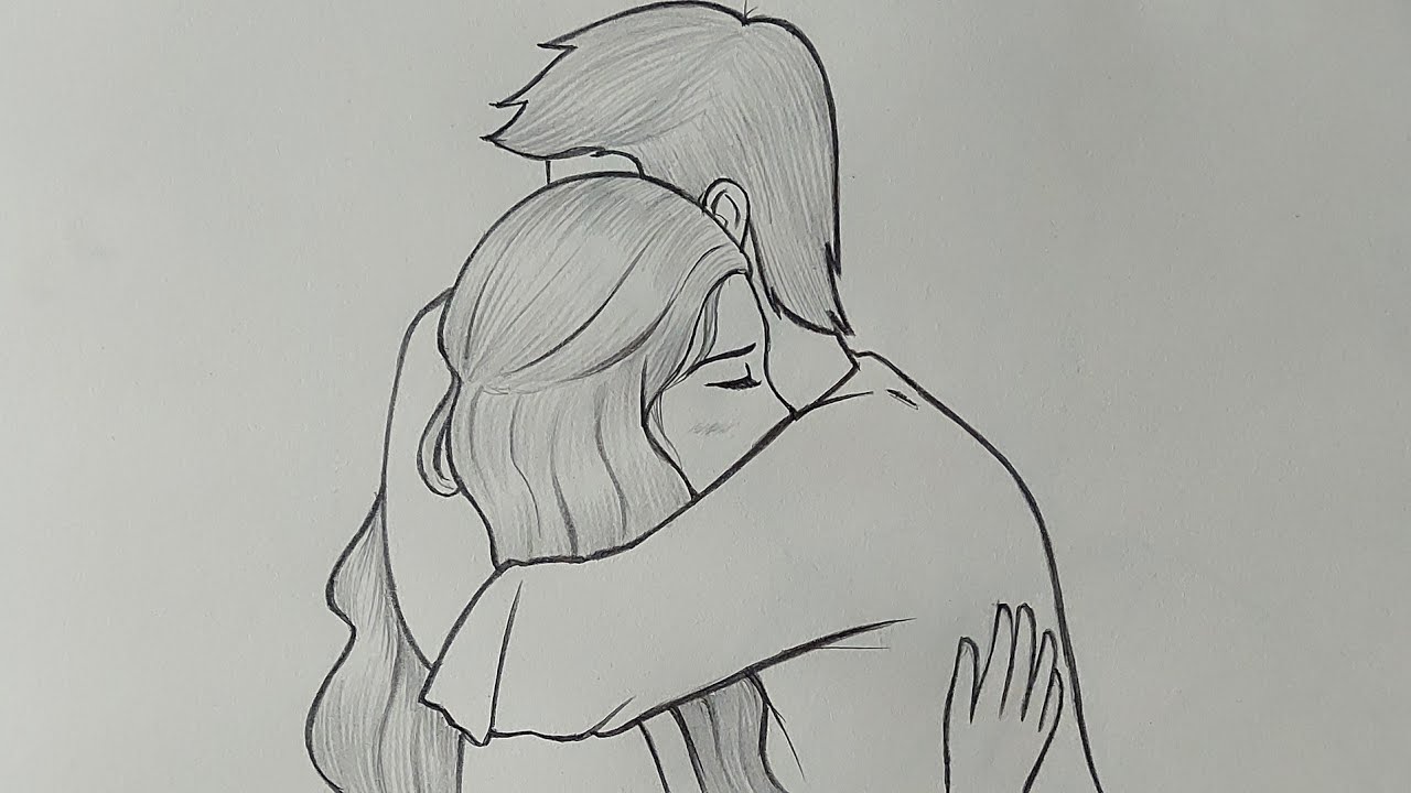 42 Simple Pencil Sketches Of Couples In Love - Artistic Haven