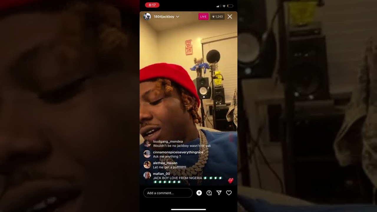 Jackboy instagram live
