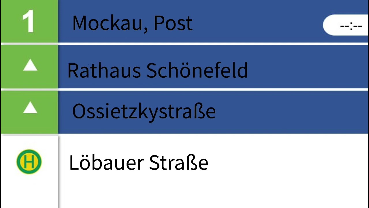 Ansage Bis Mockau, Post Linie 1 LVB Leipzig