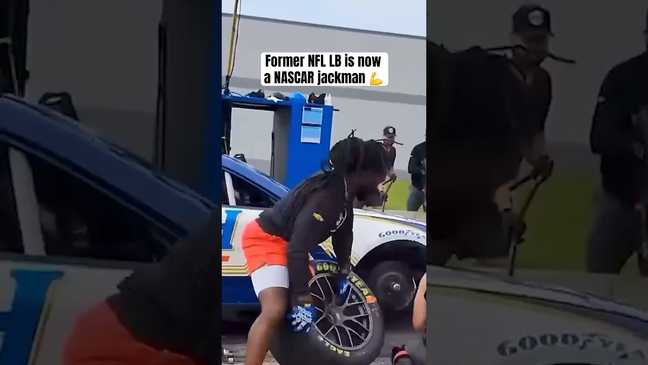 Marshall McFadden went from NFL to NASCAR 🏎️ (via @kaphouston)