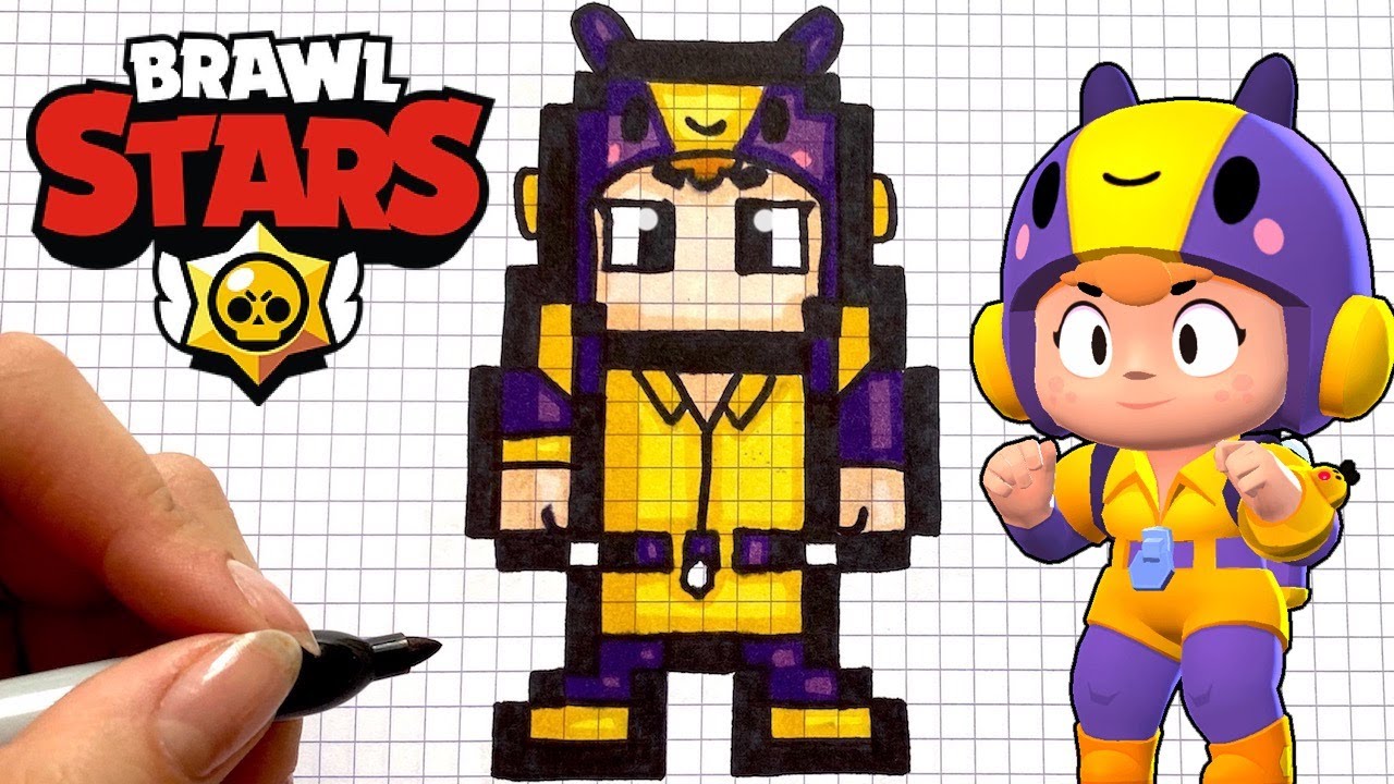 Como Desenhar Bea Brawl Stars Pixel Art Youtube - brawl stars pixel art model