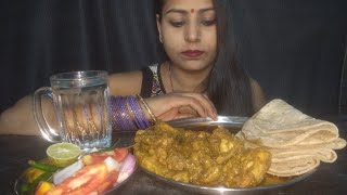 Bhuna hua chicken masala and roti 🍗Roasted chicken and roti | Eating show | @Aspicyrani