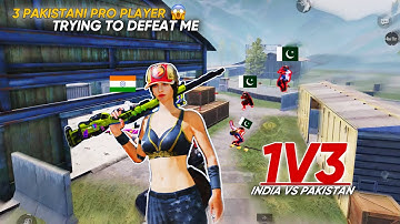 OMG!!😱 3 Pro PAKISTANI Aggressive Player Challenge me | Can i win? | M24 challenge | India vs pak