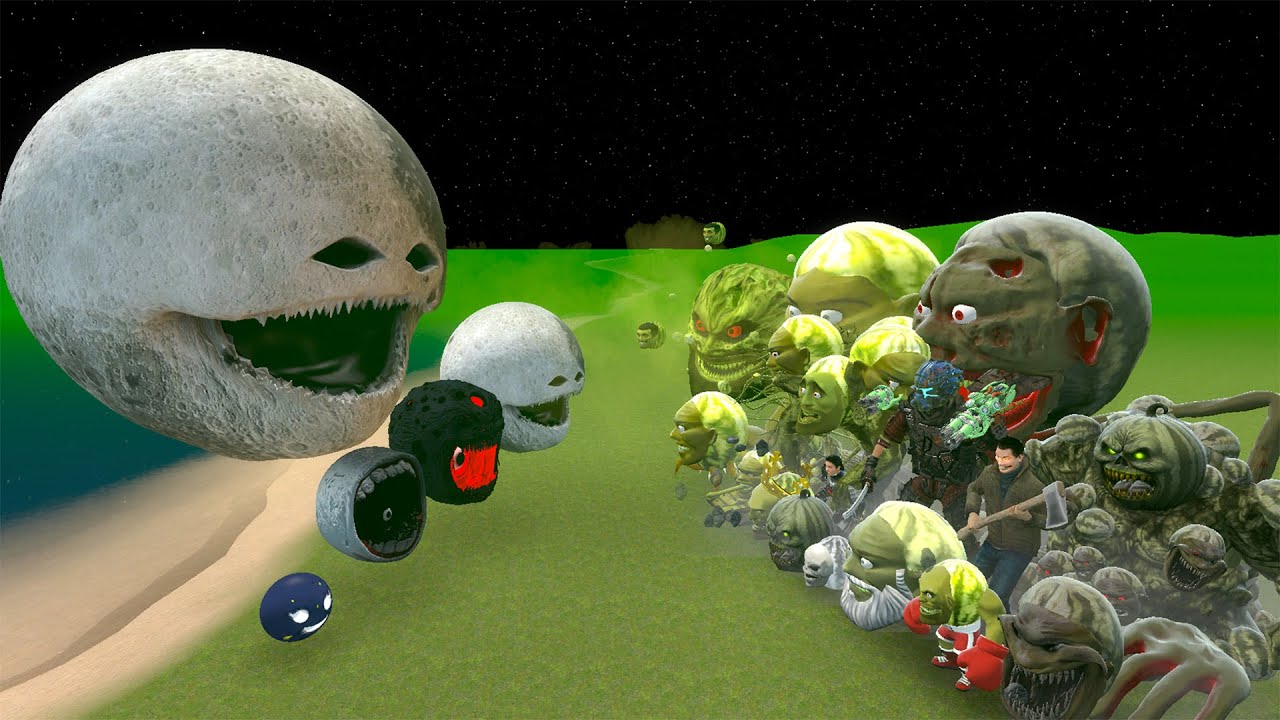 NEW THE MOON WAKES UP FAMILY VS ALL LIN GANG MELON FAMILY In Garry's Mod!