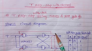 Clocked T flip flops using NAND/NOR in hindi