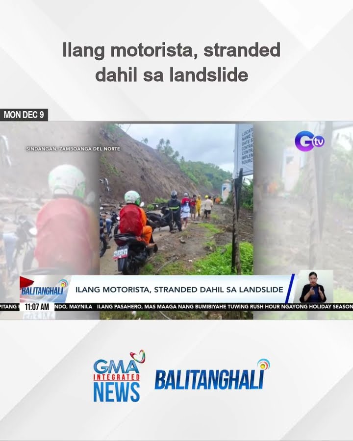 Ilang motorista, stranded dahil sa landslide | Balitanghali