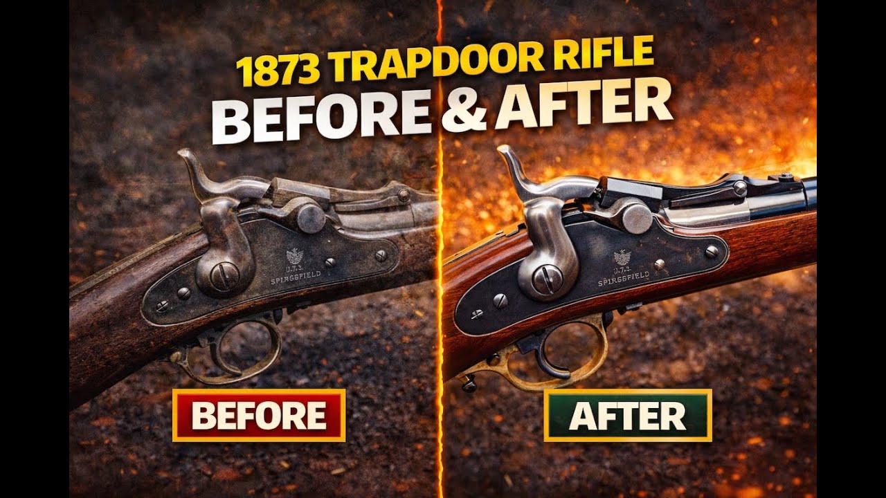 Saved another one! Antique 1873 Trapdoor Springfield Rifle Before and After Restoration