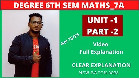 6TH SEM MATHS_7A UNIT 1 PART 2 l #shorttricks4u #degree