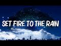 Adele  set fire to the rain lyrics  rihanna eminem mix lyrics