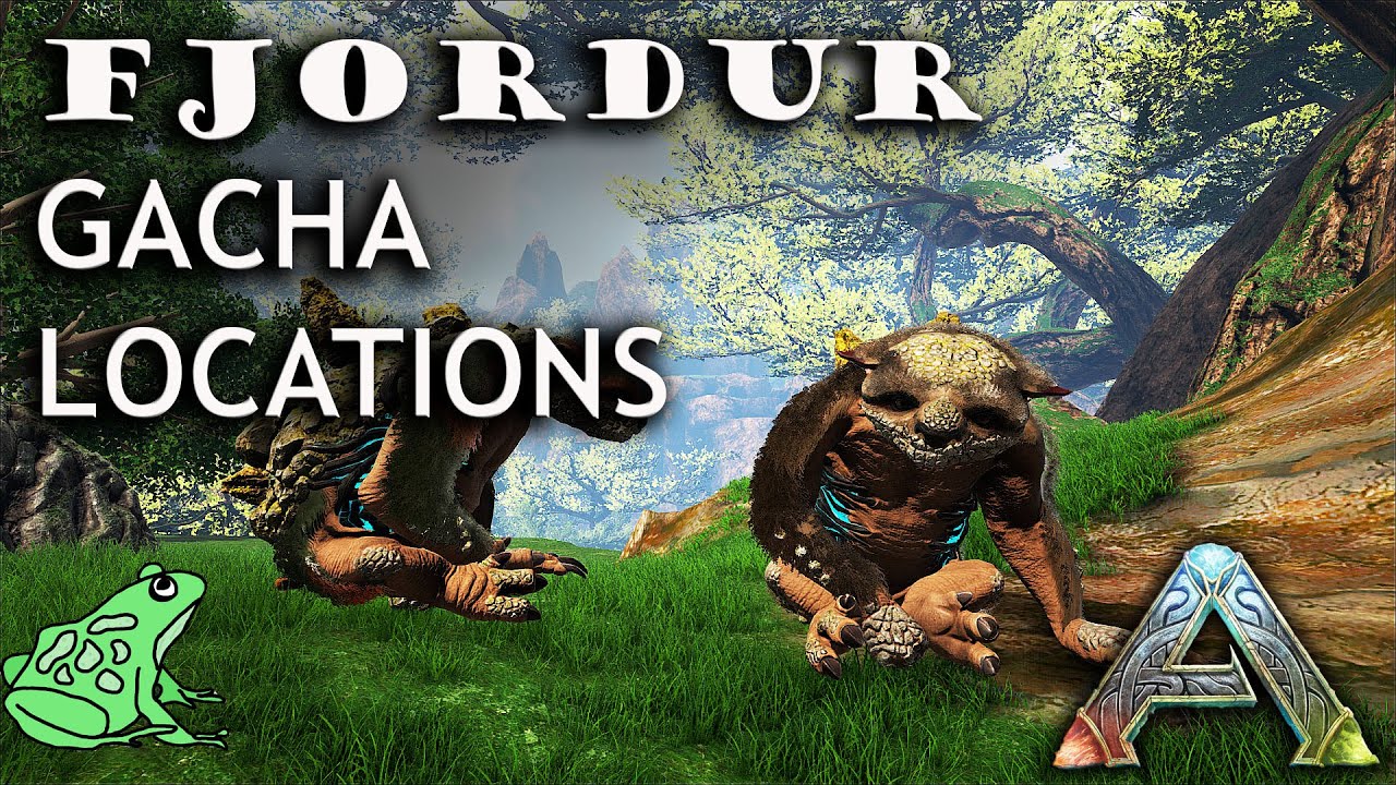 Ark Fjordur Gacha Locations - Where are Gachas on Fjordur - YouTube