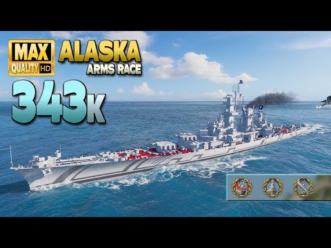 Cruiser Alaska in a tier 11 battle - World of Warships