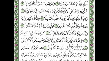 سورة الإنسان من ١١ إلى ١٨ مكررة سبع مرات
