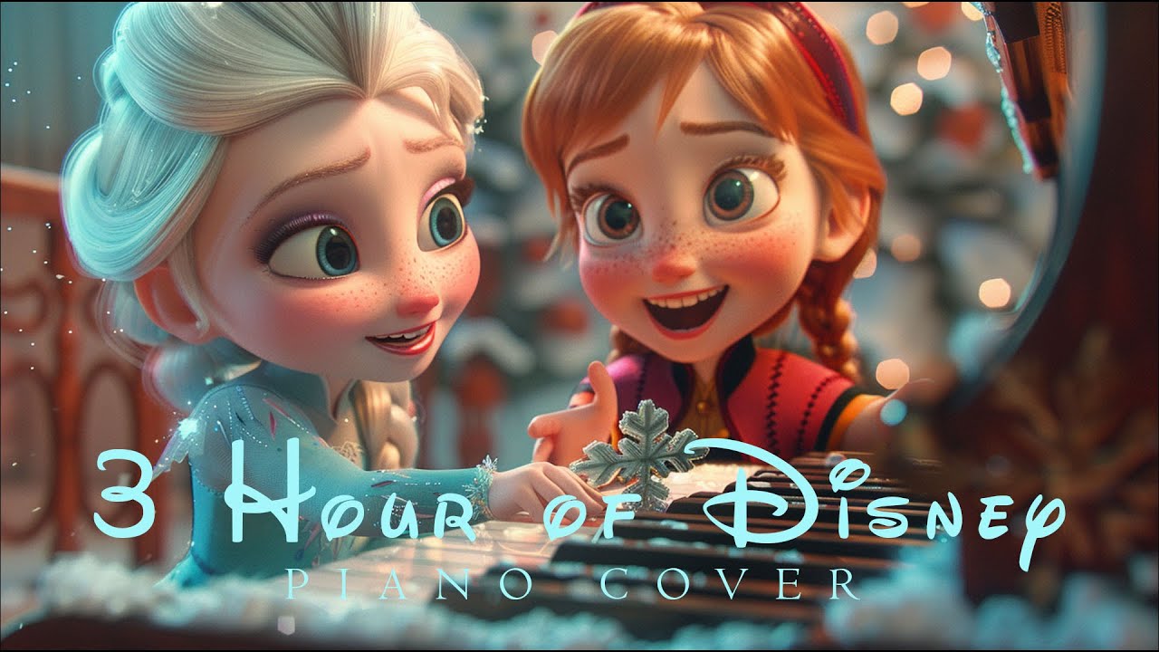 Волшебный зимний Дисней 2025 ❄️ Лепим снеговика ☃️ Уютная атмосфера фортепиано для релаксации