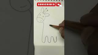 how to draw a small giraffe