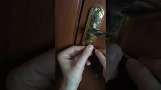 Открываем замок шпильками для волос #двернойзамок