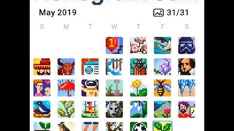 Nonogram daily challenge 26-31 May 2019